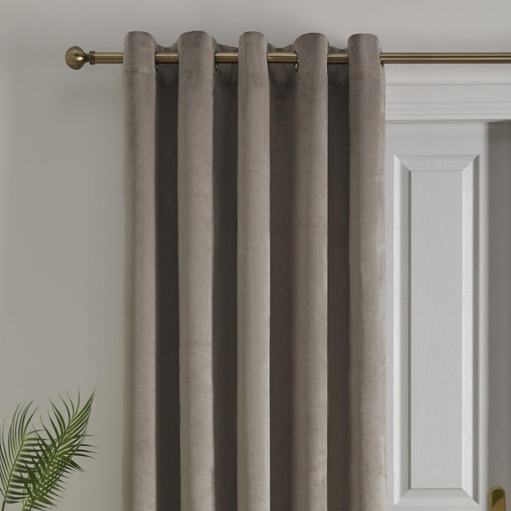 Montrose Blackout Velvet Door Curtain Linen - Ideal