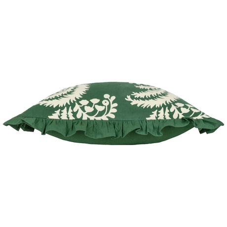 Montrose 100% Cotton Bottle Green Cushion Cover 50cm x 50cm - additional product view 4