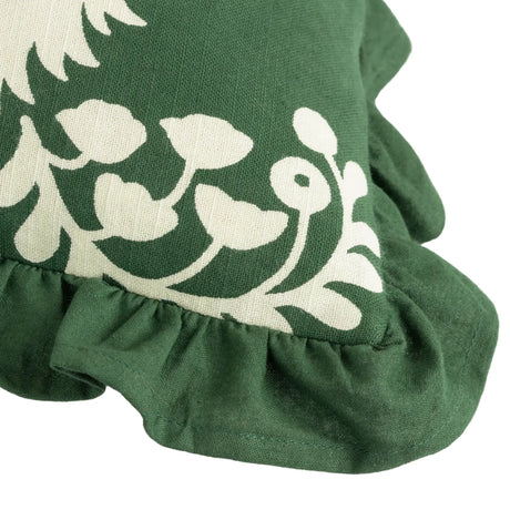 Montrose 100% Cotton Bottle Green Cushion Cover 50cm x 50cm - additional product view 5