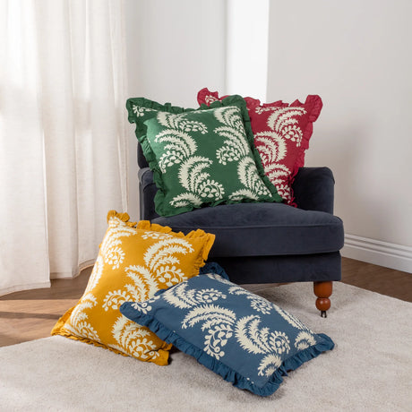 Montrose 100% Cotton Bottle Green Cushion Cover 50cm x 50cm - additional product view 6