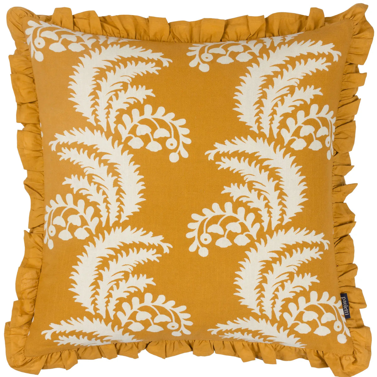 Montrose 100% Cotton Ochre Cushion Cover 50cm x 50cm - additional product view 2