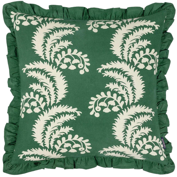 Montrose Floral Pleat Bottle Green Cushion Cover 20" x 20" - Ideal