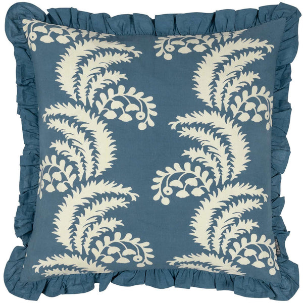 Montrose Floral Pleat French Blue Cushion Cover 20" x 20" - Ideal