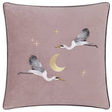 Moonlit Flight Velvet Dusty Pink Cushion Cover or Filled Cushion 45cm x 45cm - additional product view 2