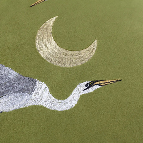 Moonlit Flight Velvet Olive Cushion Cover or Filled Cushion 45cm x 45cm - additional product view 5