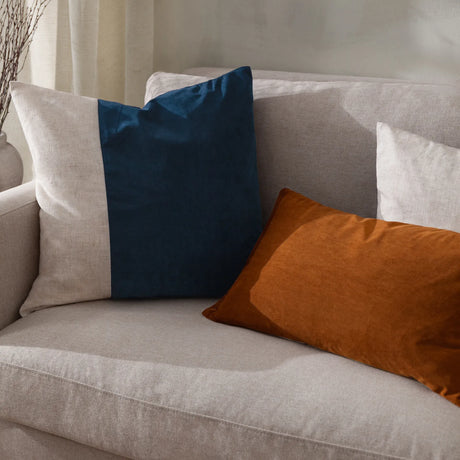 Morden Velvet Indigo Cushion Cover or Filled Cushion 50cm x 50cm - additional product view 5