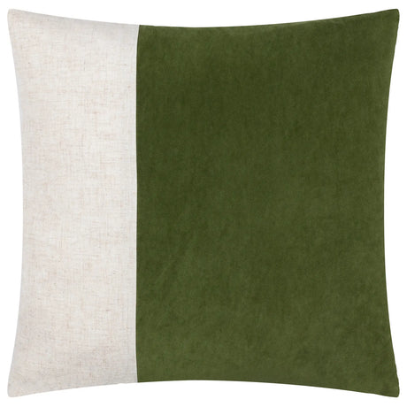 Morden Velvet Olive Cushion Cover or Filled Cushion 50cm x 50cm - additional product view 2