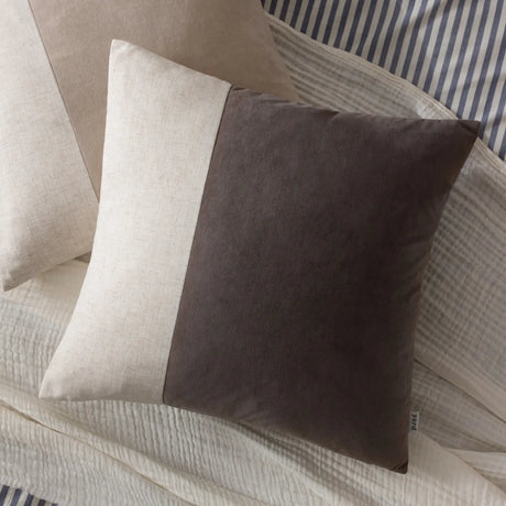 Morden Velvet Taupe Cushion Cover or Filled Cushion 50cm x 50cm - additional product view 1