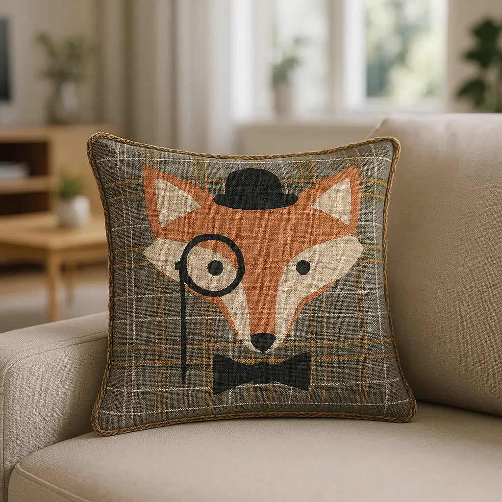Tapestry Velvet Cushion Cover 45cm x 45cm - Mr. Fox