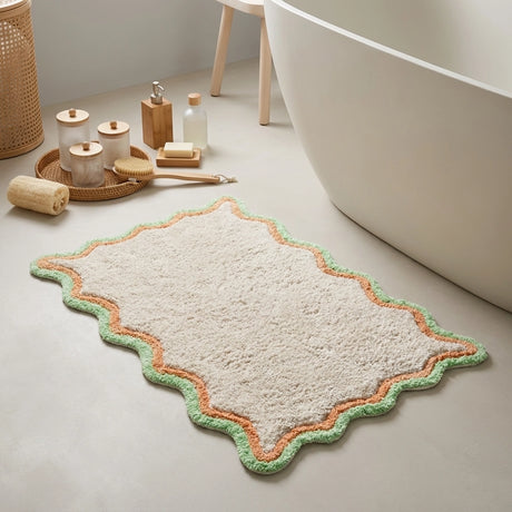 Scallop Absorbent Bath Mat 50 x 80cm 4