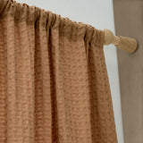 Pineapple Elephant Muscat Waffle 140x183cm Slot Top Voile Curtain Panel Caramel