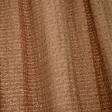 Pineapple Elephant Muscat Waffle 140x183cm Slot Top Voile Curtain Panel Caramel