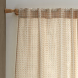 Pineapple Elephant Muscat Waffle 140x183cm Slot Top Voile Curtain Panel Natural