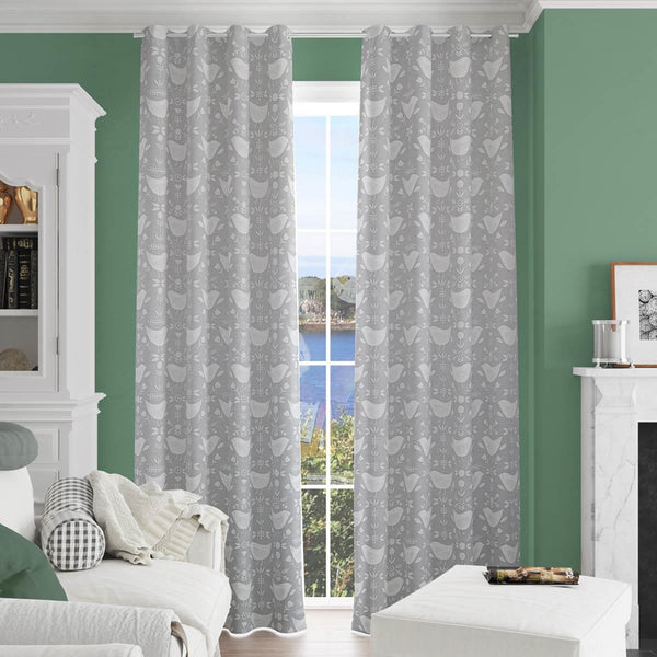 Narvik Grey Made To Measure Curtains - Ideal