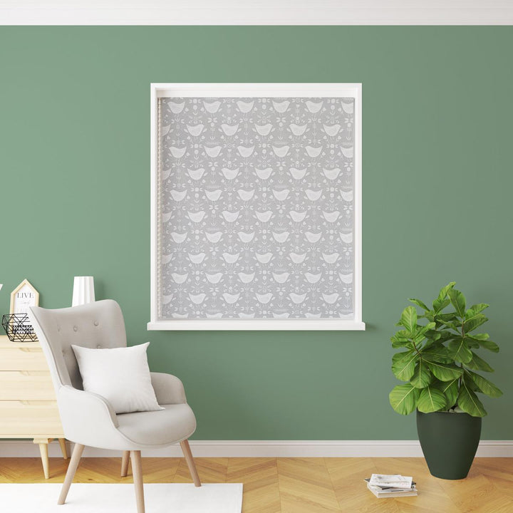Narvik Grey Made To Measure Roman Blind - Ideal