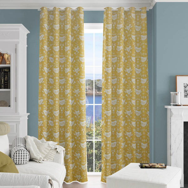 Narvik Ochre Made To Measure Curtains - Ideal