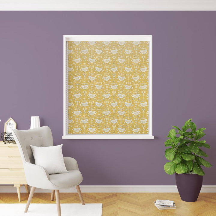 Narvik Ochre Made To Measure Roman Blind - Ideal