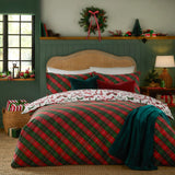Nathalie Festive Bows Printed Duvet Cover Set Berry/Pine - image 3