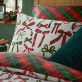 Nathalie Festive Bows Printed Duvet Cover Set Berry/Pine - image 4