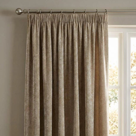 Heavy Chenille Lined Tape Top Pencil Pleat Curtains 20