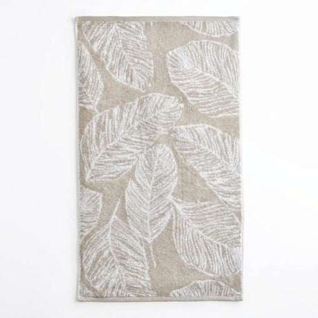 Matteo Leaf Jacquard 550gsm Green Cotton Bathroom Towel