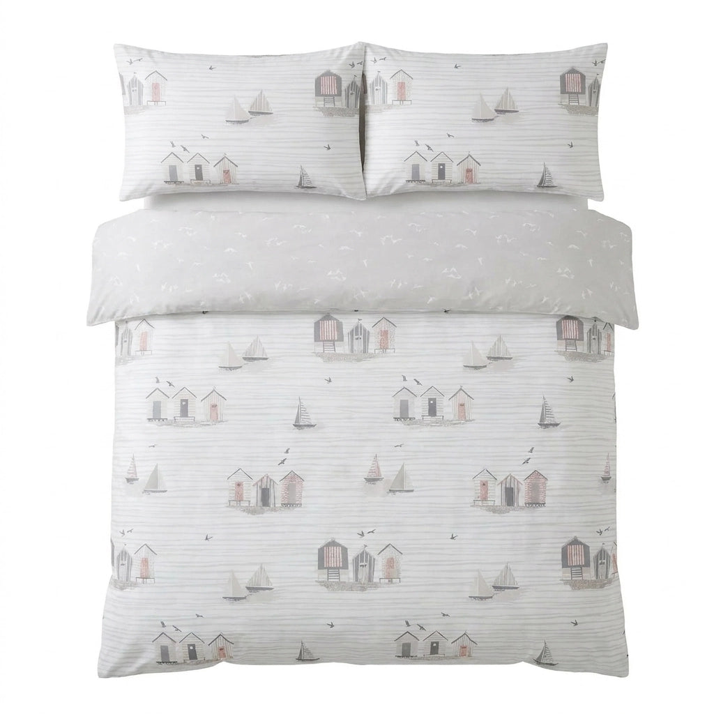 Beach Huts Polycotton Duvet Cover Set 6