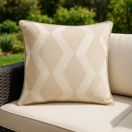 Rico Outdoor Water Resistant Cushion Cover or Filled 43cm x 43cm - Natural