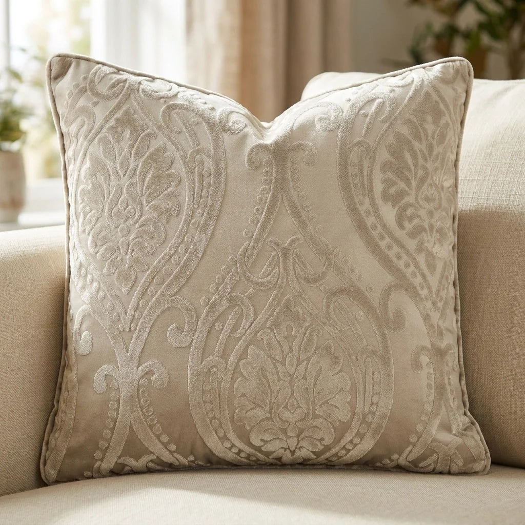 Chateau Jacquard Cushion Cover 43cm x 43cm (17" x 17") - Natural