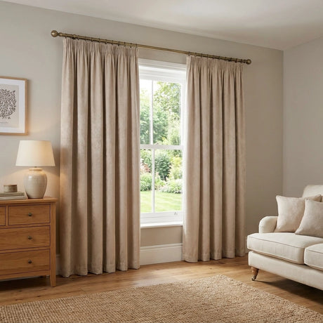 Galaxy Dim Out Woven Thermal Pencil Pleat Curtains 13