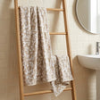 Sandringham Jacquard Leaf 550gsm Towel - Natural