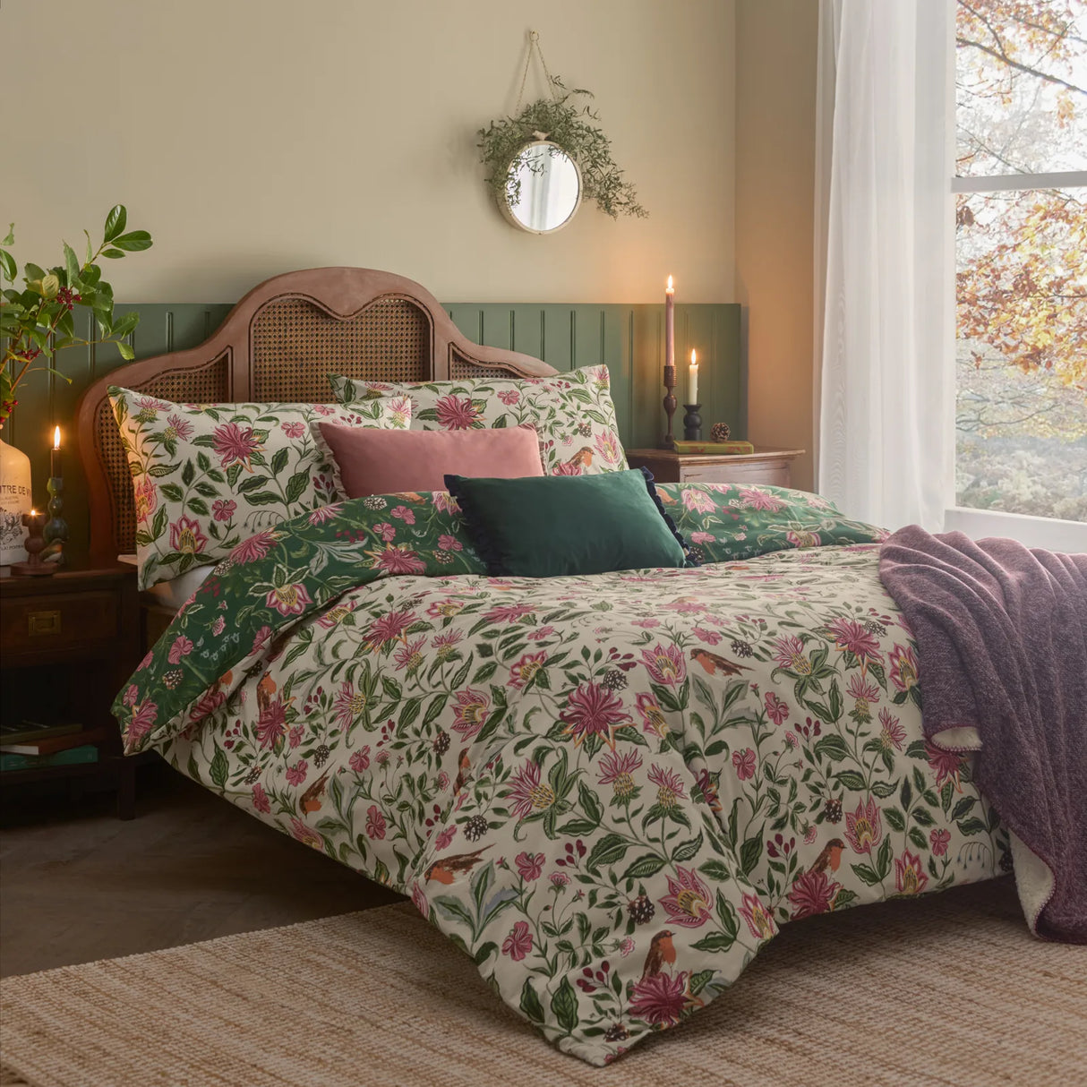 Nature Beatrice Reversible Floral Duvet Cover Set Multicolour - image 2