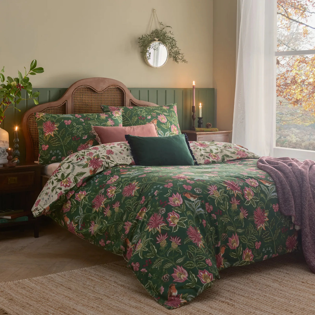 Nature Beatrice Reversible Floral Duvet Cover Set Multicolour - image 3
