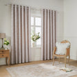 Nature Bella Floral Lined Eyelet Curtains Natural - image 2