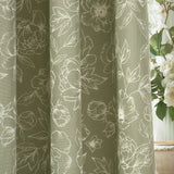 Nature Bella Floral Lined Eyelet Curtains Sage - image 5