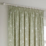 Nature Bella Floral Lined Pencil Pleat Curtains Sage - image 3