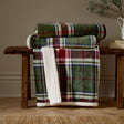 Nature Braemar Sherpa Tartan Fleece Throw Berry/Pine 140 x 180cm - image 1