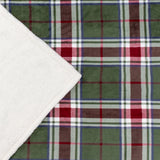 Nature Braemar Sherpa Tartan Fleece Throw Berry/Pine 140 x 180cm - image 6
