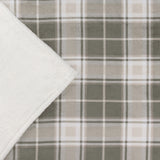 Nature Braemar Sherpa Tartan Fleece Throw Green/Natural 140 x 180cm - image 6