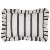 Nature Connie Striped Ruffle Cushion Cover Chocolate 35 x 50cm - image 2