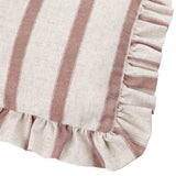 Nature Connie Striped Ruffle Cushion Cover Clay Pink 35 x 50cm - image 4