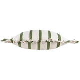 Nature Connie Striped Ruffle Cushion Cover Moss 35 x 50cm - image 3