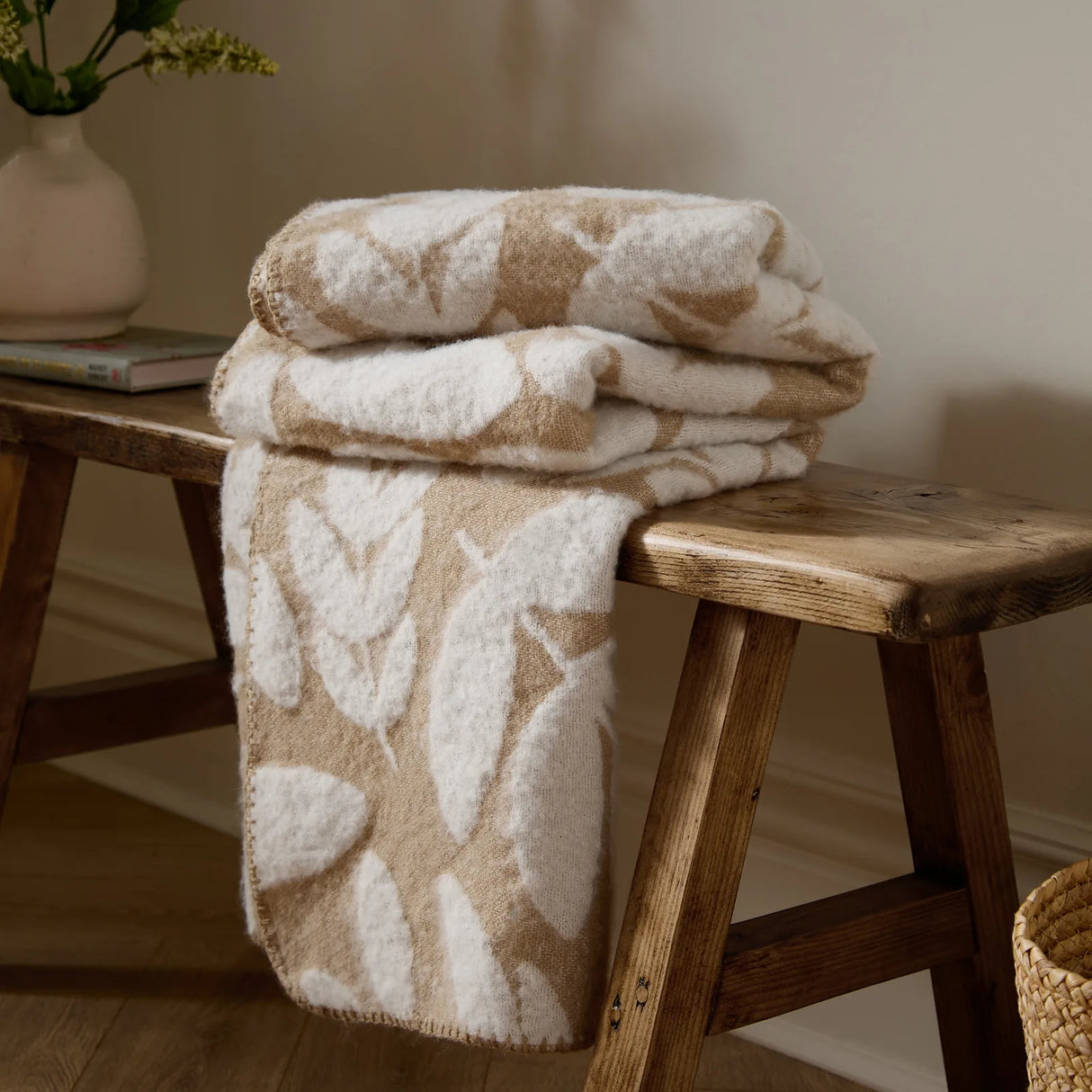 Nature Hazel Woven Throw Oatmeal 130 x 180cm - image 1