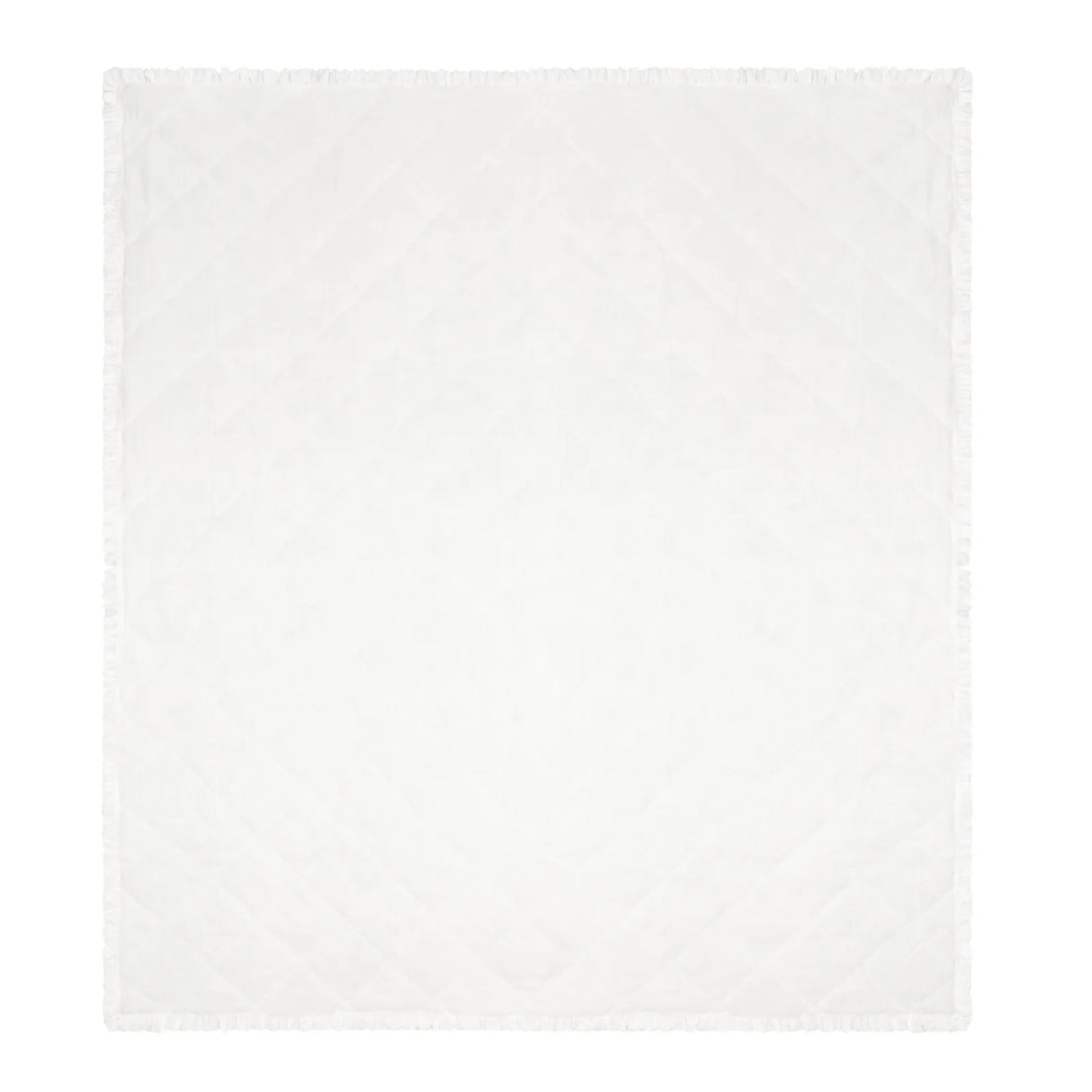 Nature Hermione Ruffled Cotton Bedspread Ivory Blue - image 5