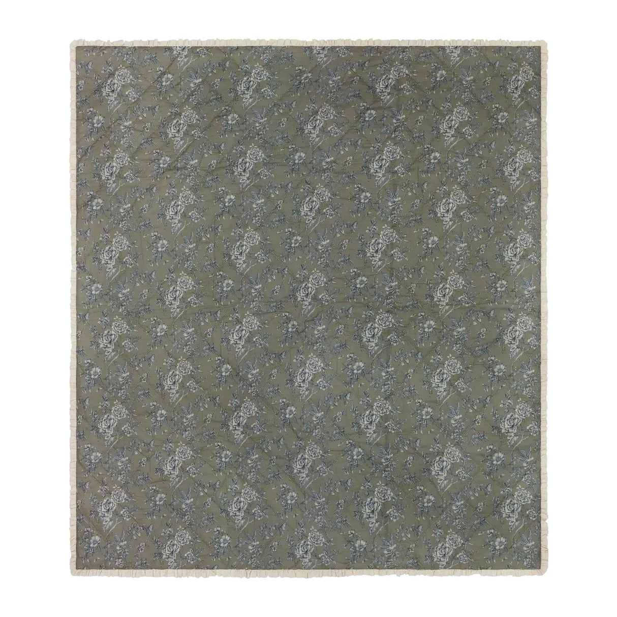 Nature Hermione Ruffled Cotton Bedspread Moss - image 4