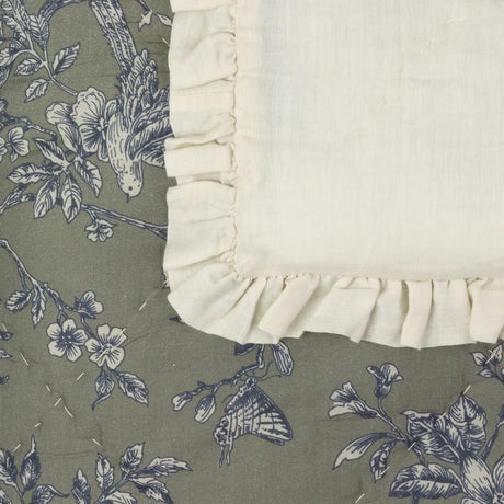 Nature Hermione Ruffled Cotton Bedspread Moss - image 6