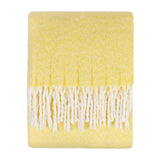 Nature Isla Woven Tasselled Throw Butter Yellow 130 x 180cm - image 2