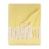 Nature Isla Woven Tasselled Throw Butter Yellow 130 x 180cm - image 3