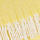 Nature Isla Woven Tasselled Throw Butter Yellow 130 x 180cm - image 4