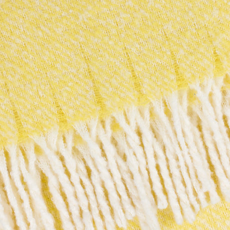 Nature Isla Woven Tasselled Throw Butter Yellow 130 x 180cm - image 4