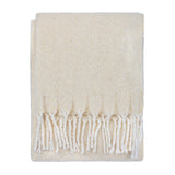 Nature Isla Woven Tasselled Throw Cream 130 x 180cm - image 2
